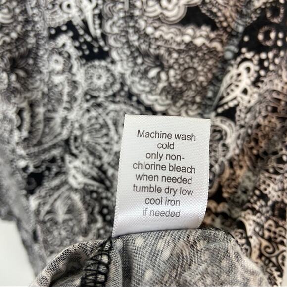 Gypsy Warrior Mini Dress Women Size Small Paisley Print Bell Sleeve Whimsygoth - Picture 8 of 14